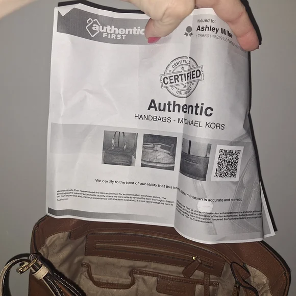 Michael Kors Brown Leather Tote Bag - Picture 5 of 6